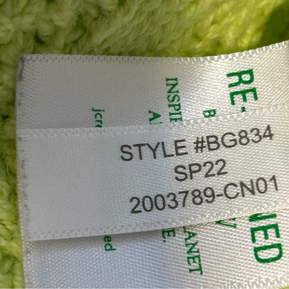 J. Crew Cable Knit 100% Cotton Chartreuse Sweater Women’s Fisherman Crewneck - Picture 8 of 12